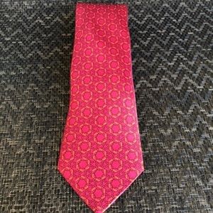 Hermes Red Silk tie